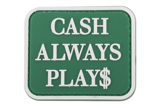 Violent Little Machine Cash Always Plays Morale Patch is made of durable PVC material